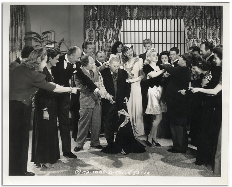 Moe Howard Personally Owned Lot of Five 10'' x 8'' Glossy Photos From the 1941-42 Stooges Films ''So Long Mr. Chumps'', ''Three Smart Saps'', ''Sock-a-Bye Baby'' & ''What's the Matador?'' -- Very Good